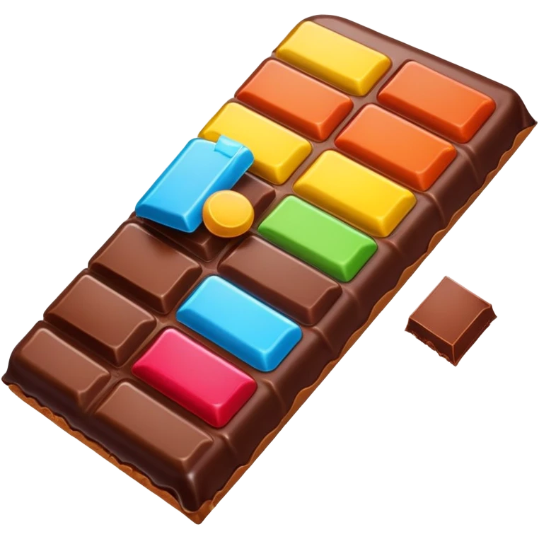 Chocolate bar multy colors emoji