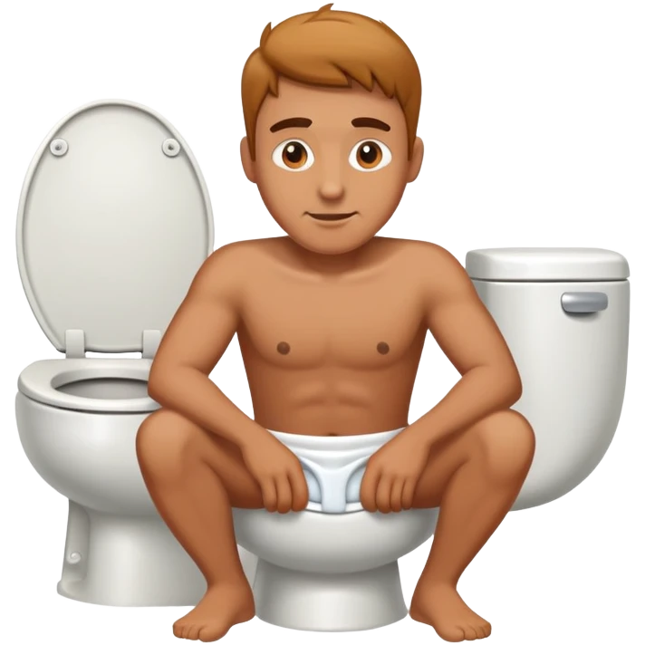 A guy on a toilet emoji