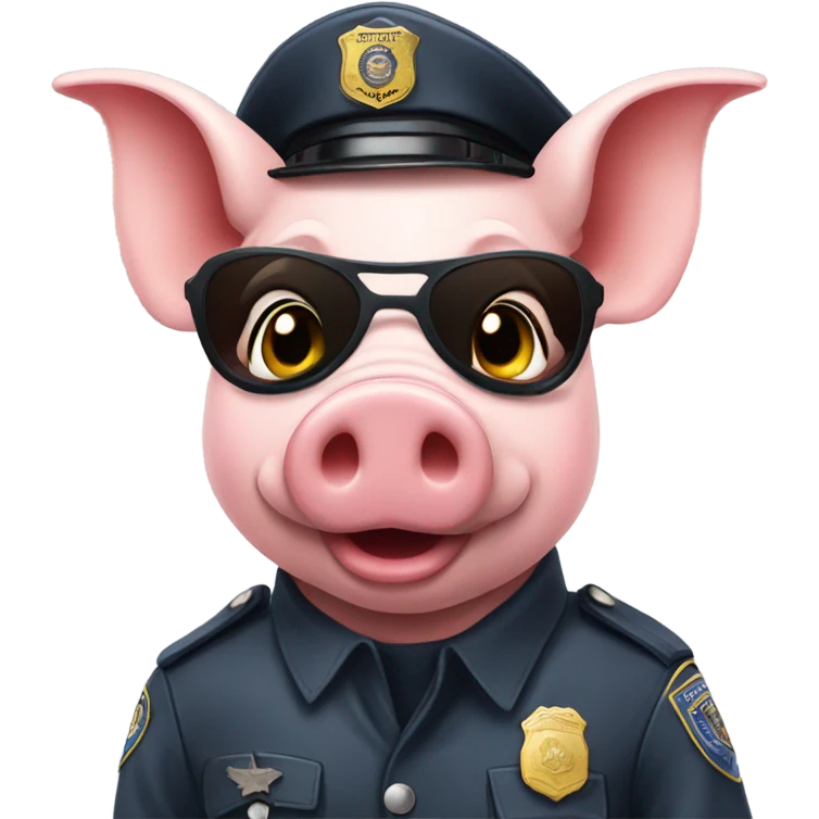 Pig dressed as a cop emoji
