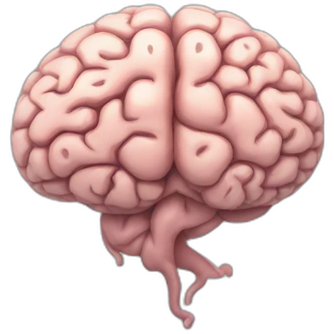 Brain with questions emoji