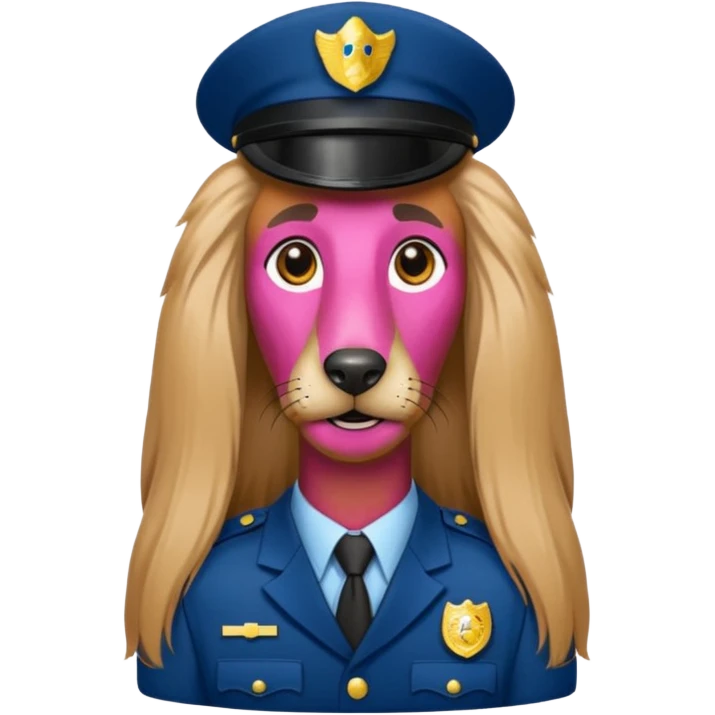 Afghan Hound dog as a security guard emoji