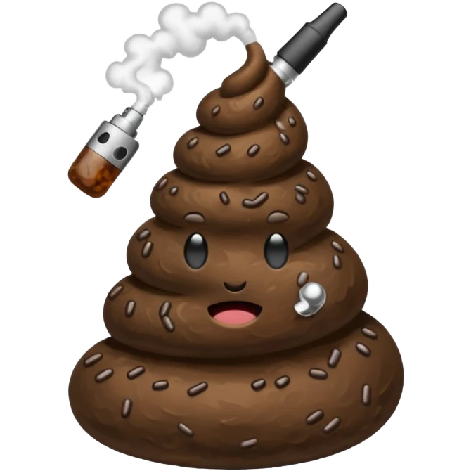 Poop with vape emoji