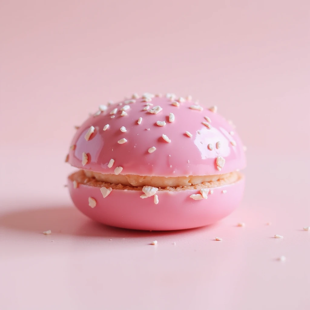 realistic pink bonbon, photorealistic style emoji