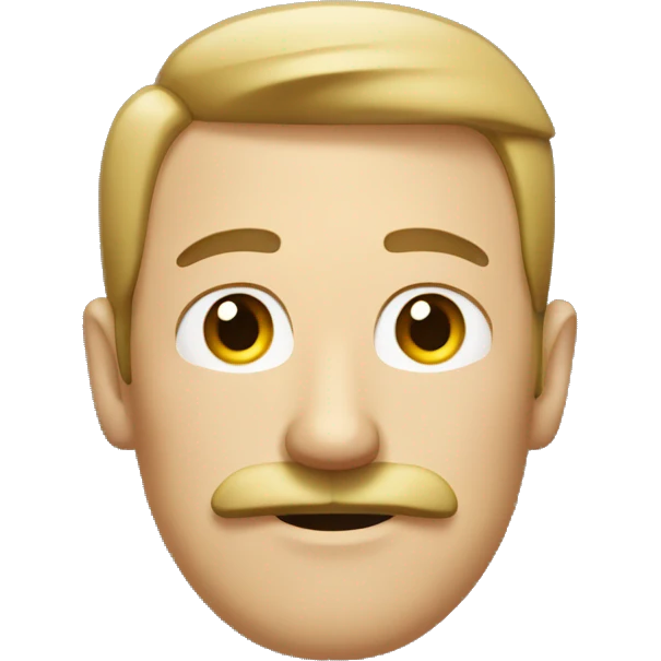 Guy with square mustache emoji