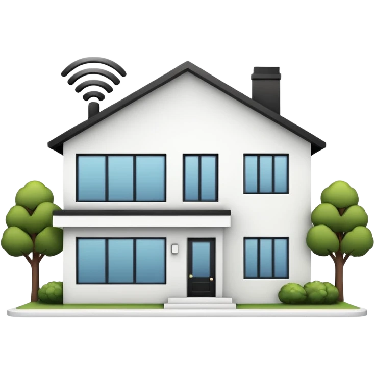 casa con wifi emoji
