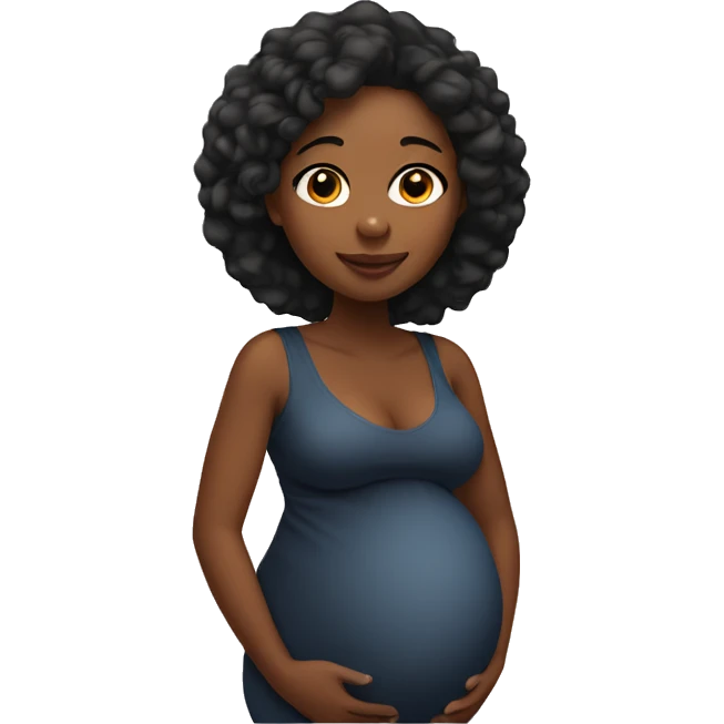 Pretty pregnant black women emoji