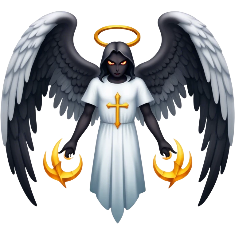 evil and angel symbol emoji