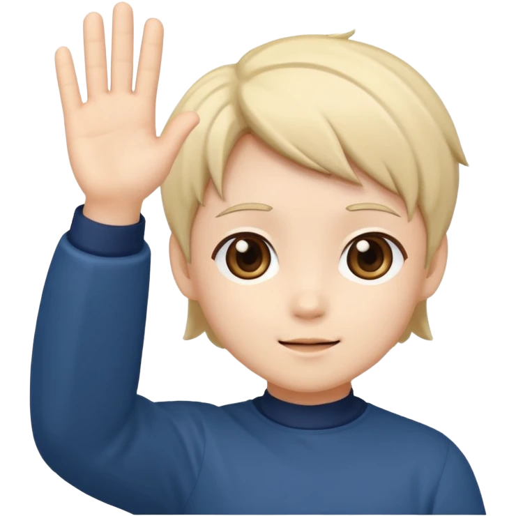 A chibi anime character waving emoji