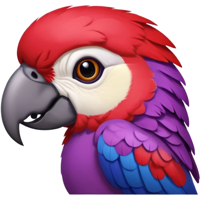 purple and red parrot  emoji
