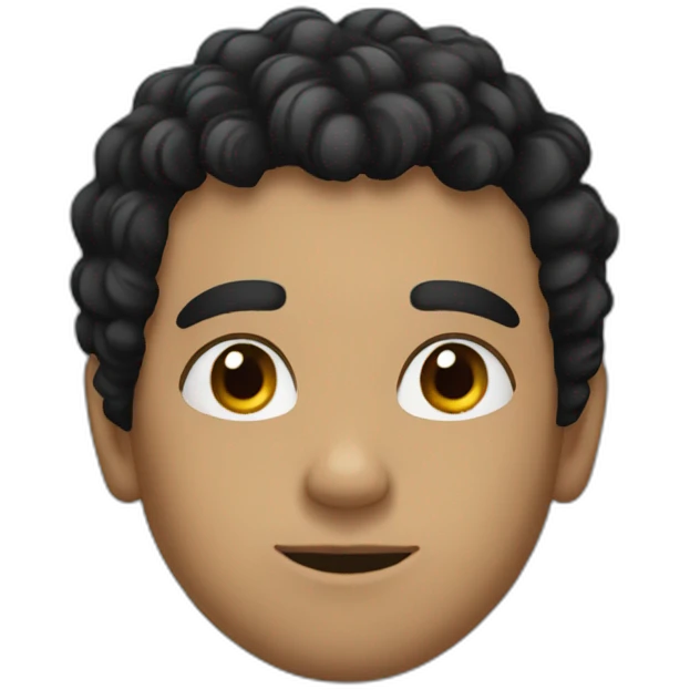 Guy with curly black hair and long lashes emoji