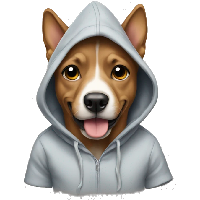 dog wearing a hoodie  emoji