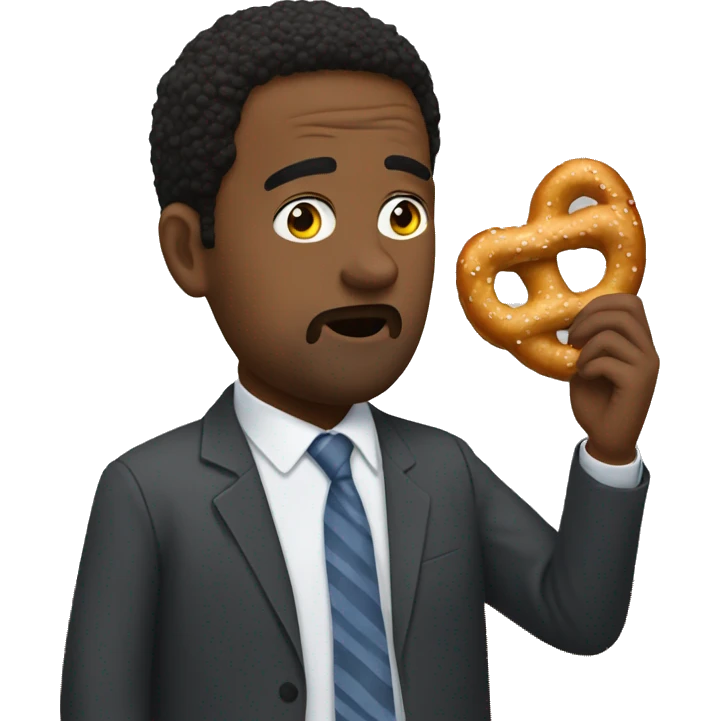 Stanley from the office eating a pretzel  emoji