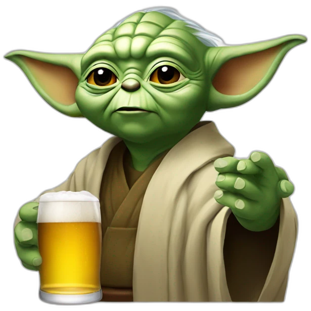 Yoda-drink-beer emoji