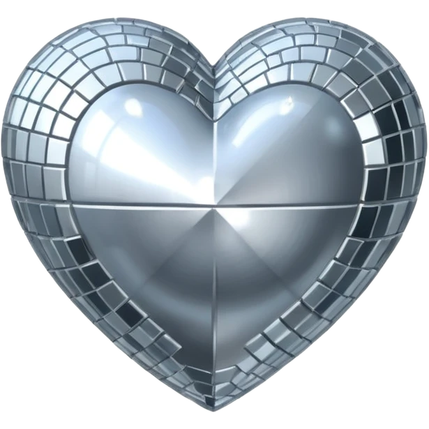 disco ball in shape of a heart emoji