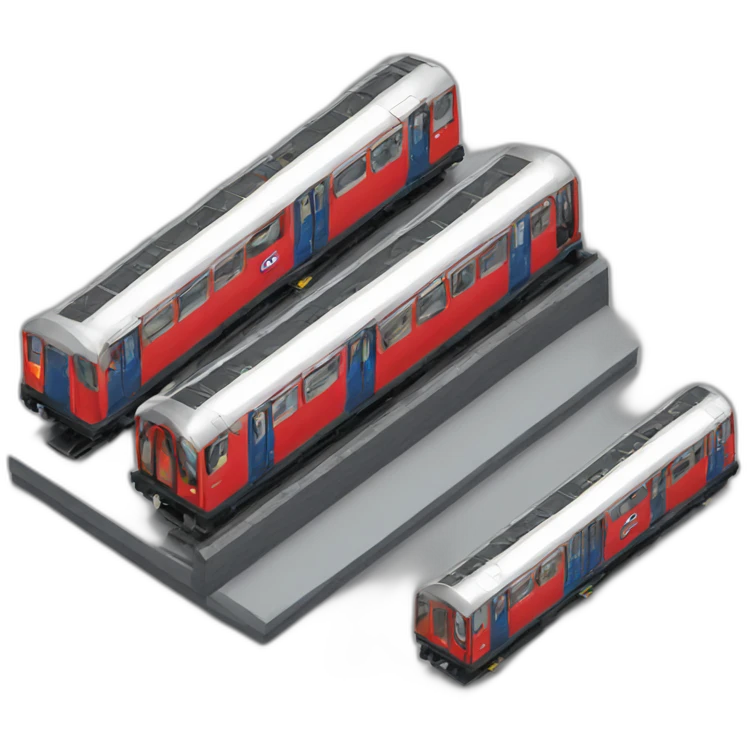 isometric London tube train emoji