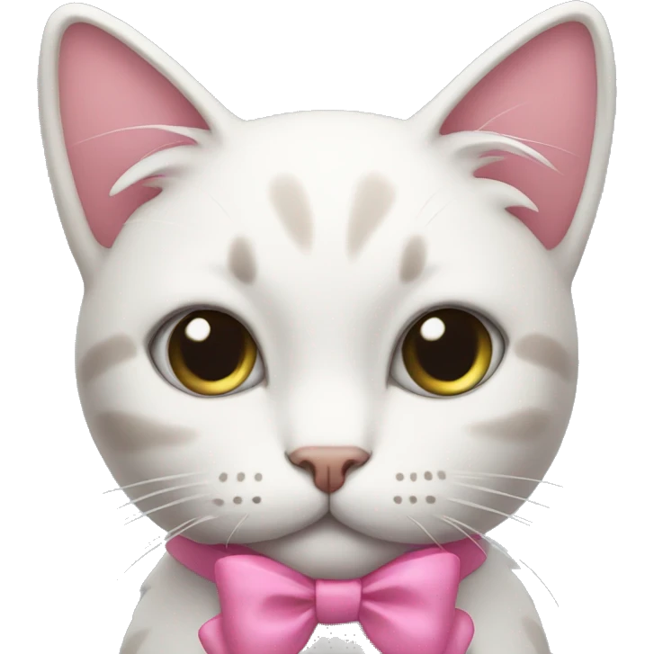 Cat with pink bow emoji