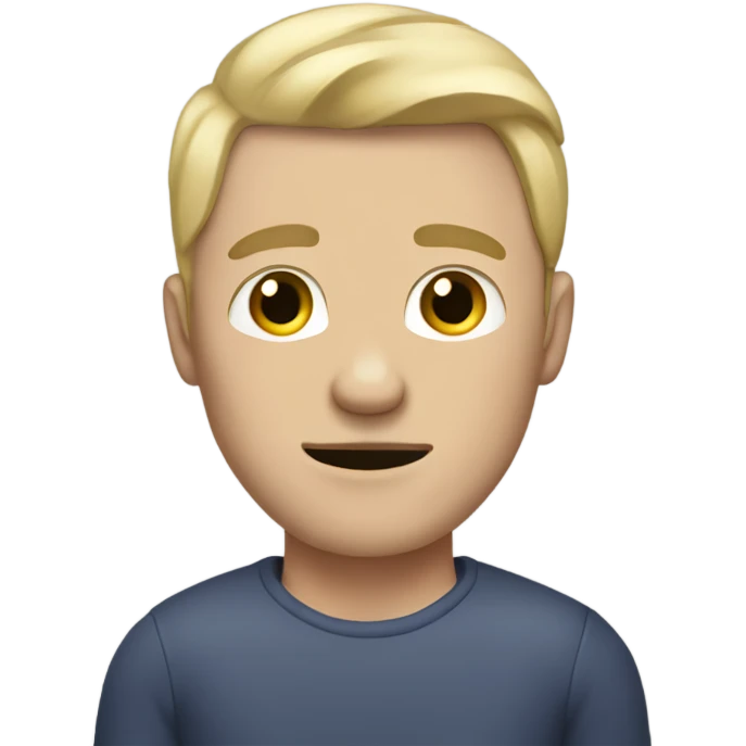 White blonde guy with bruised face emoji