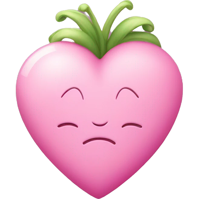 pink cute heart with light coquette floral inside of it  emoji