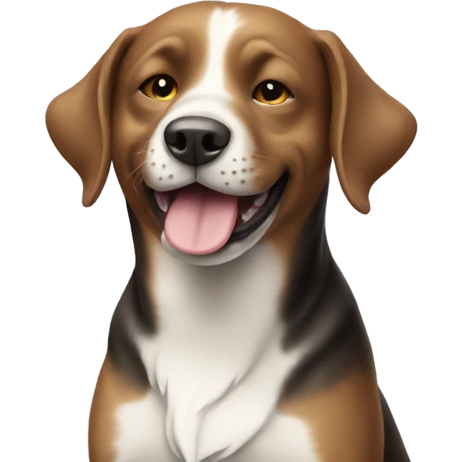 dog enjoying sunny outdoor day emoji