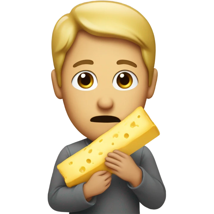 Someone eating, a whole stick of butter in their eyes are wide, really really wide ￼ emoji