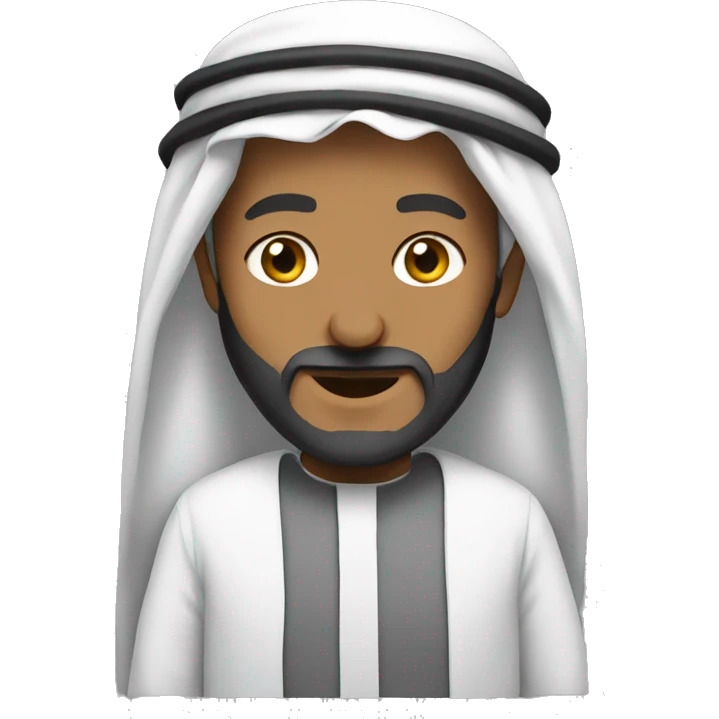Sheikh with an iPhone emoji