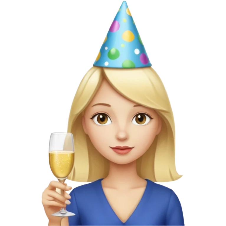 Blonde party girl emoji