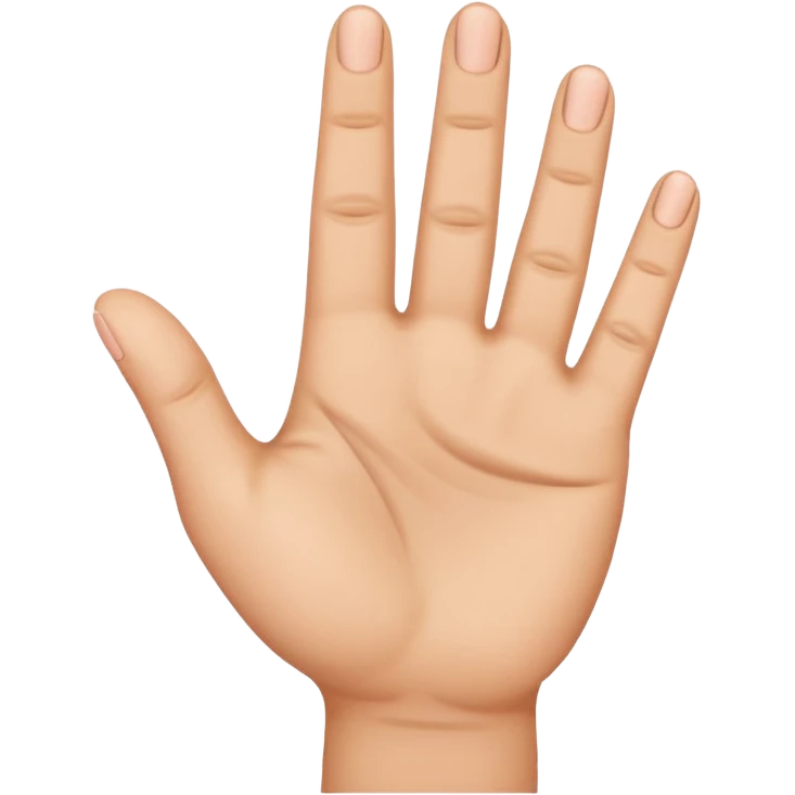 Mano con 4 dedos levantados y el otro doblado emoji