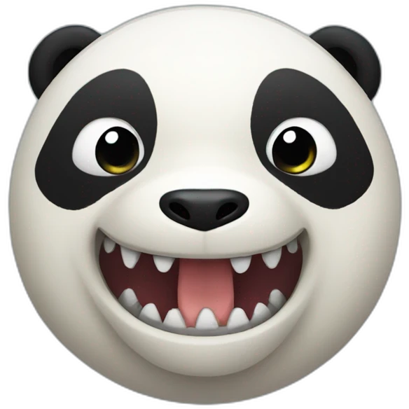 A panda bear mixed with a dinosaur emoji