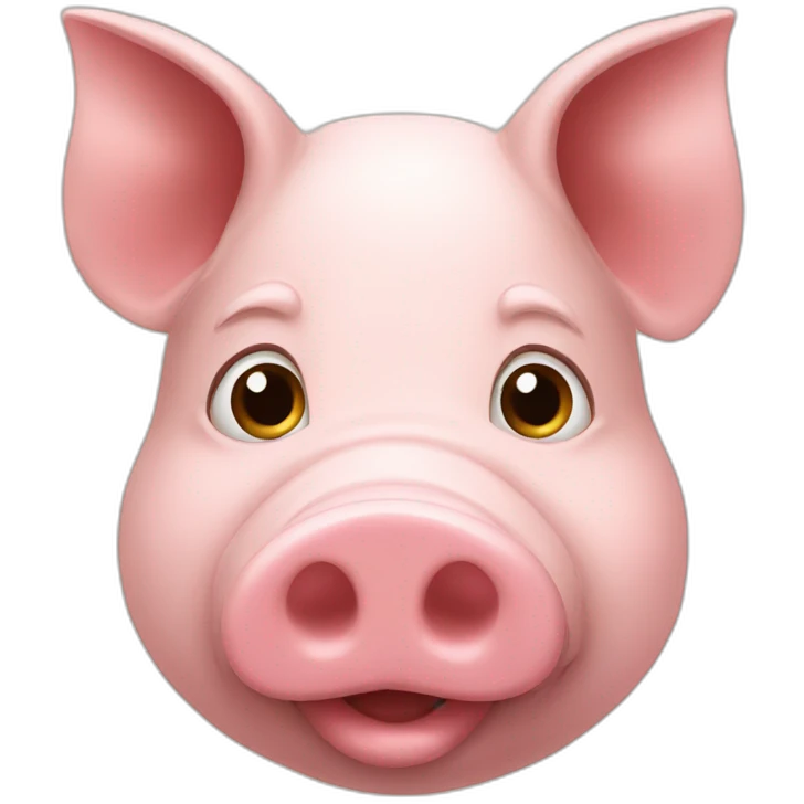 realistic pig face emoji