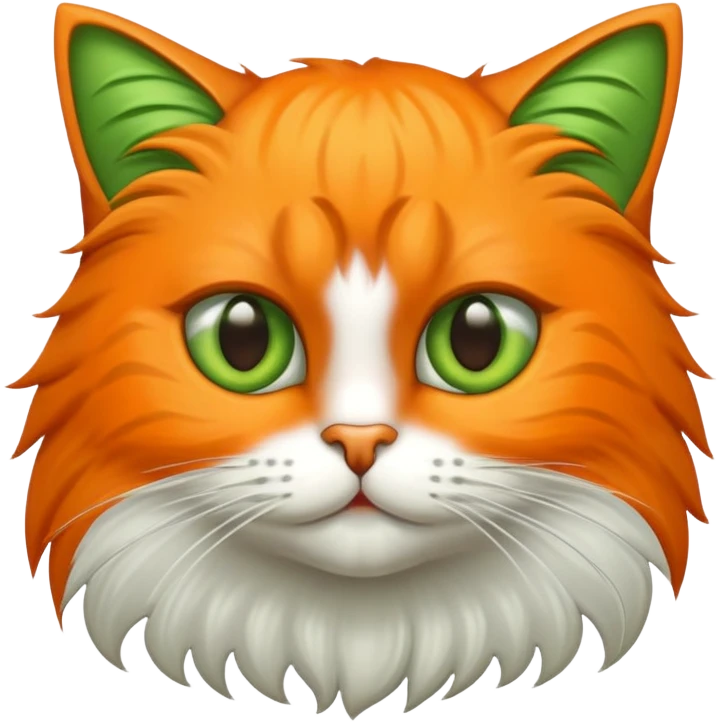 Gato segurando uma laranja emoji