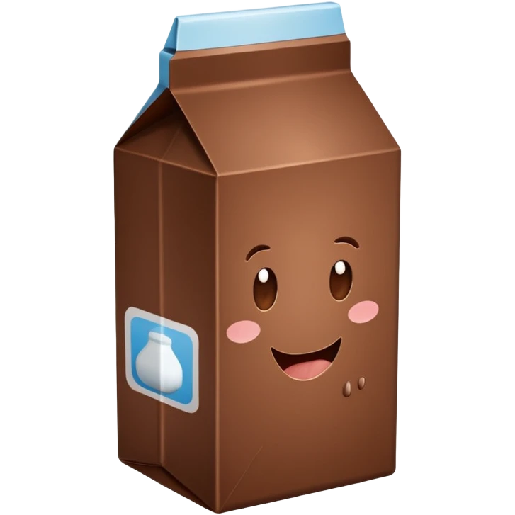 Chocolate milk carton emoji