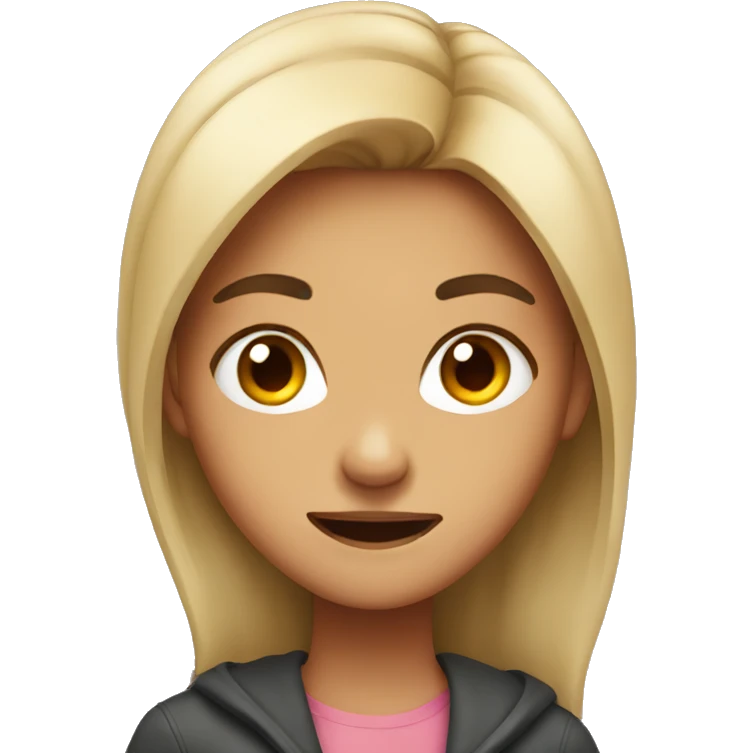 Girl mad and smiling emoji