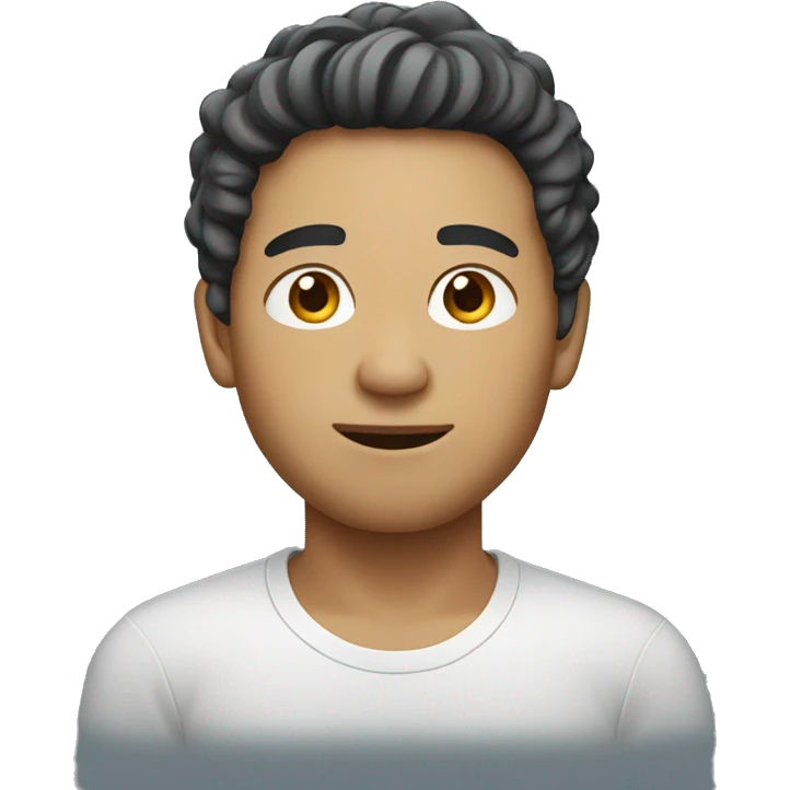 Vietnamese guy with curl hair emoji