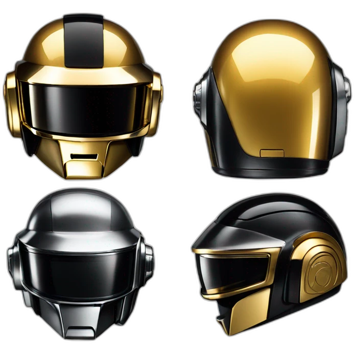 Les deux casques Daft Punk emoji