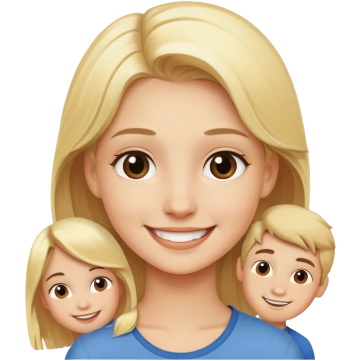 smiling blonde girl with boys emoji
