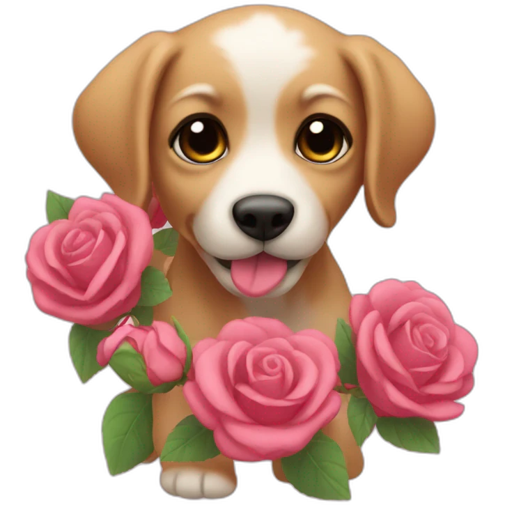 flowery rose pup emoji
