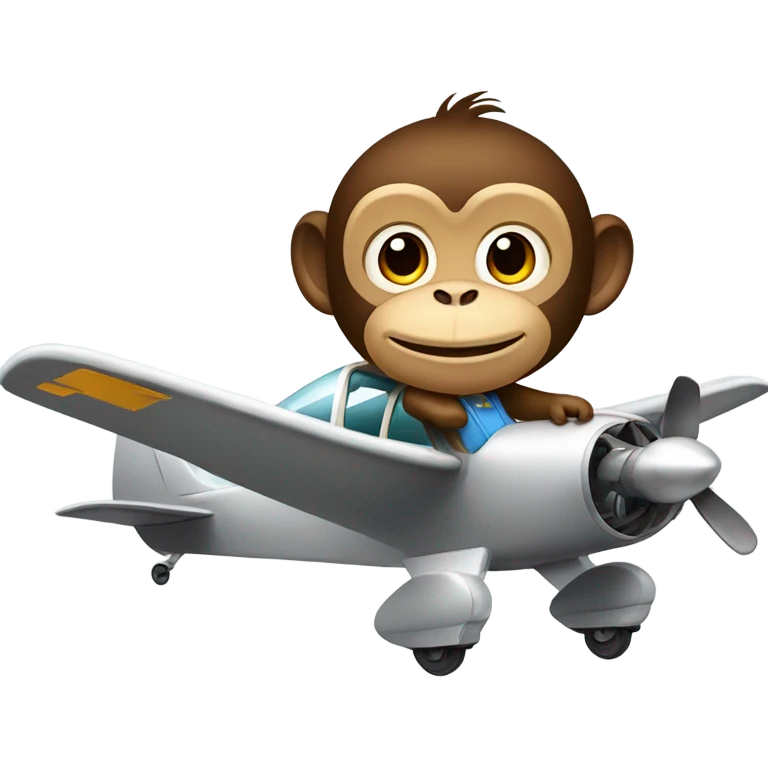 Monkey flying plane  emoji
