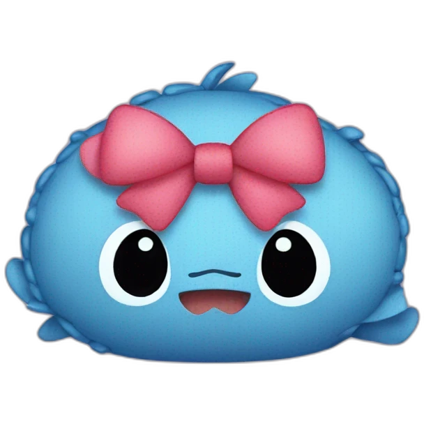 Stitch with a bow emoji