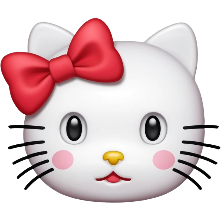 Hello kitty face with x x emoji