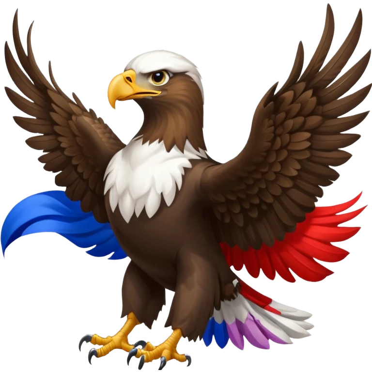 an eagle holding the Russian flag emoji