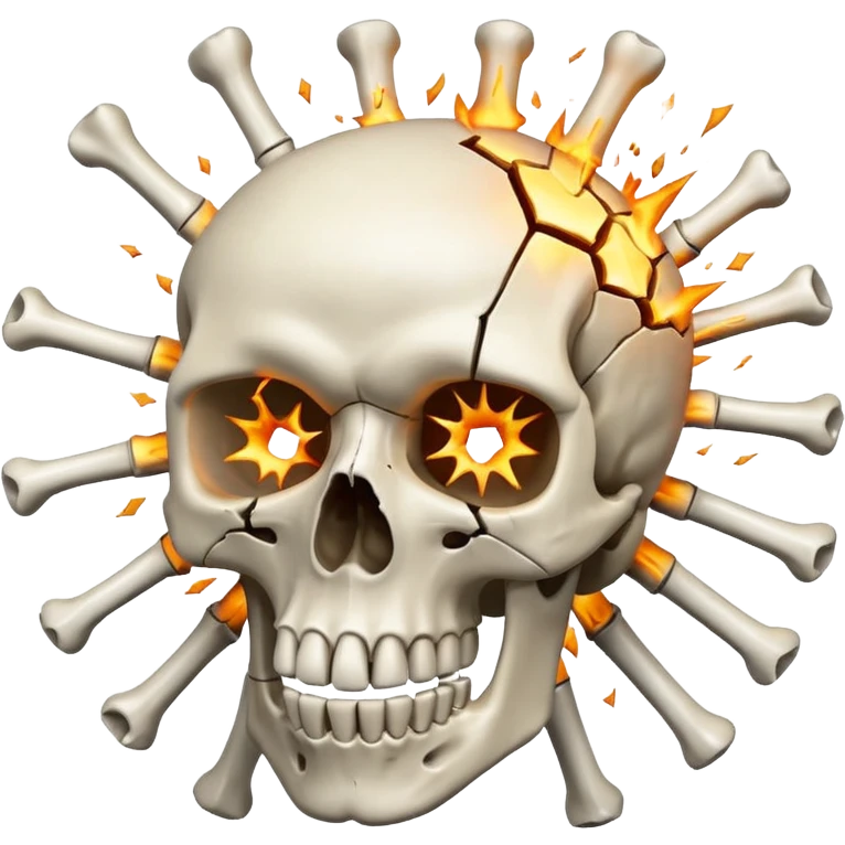 exploding skull head  emoji
