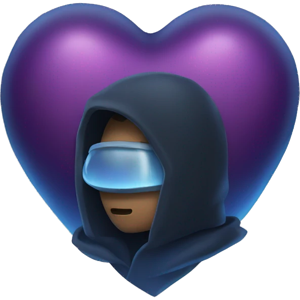 Oscuro y frio corazon emoji