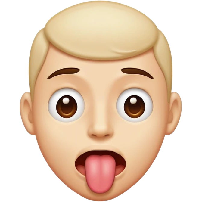 Face with tounge sticking out with a head shaking no emoji