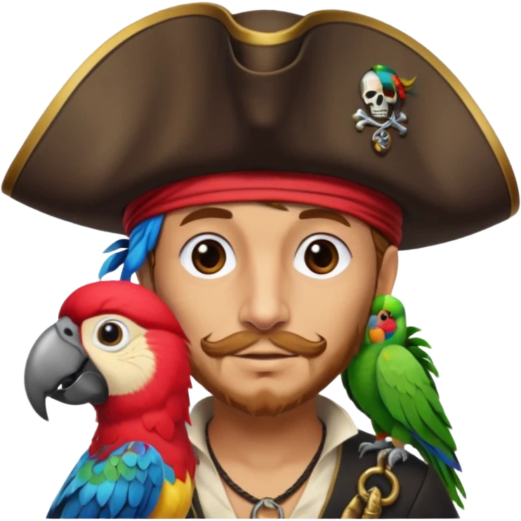 pirate and parrot emoji