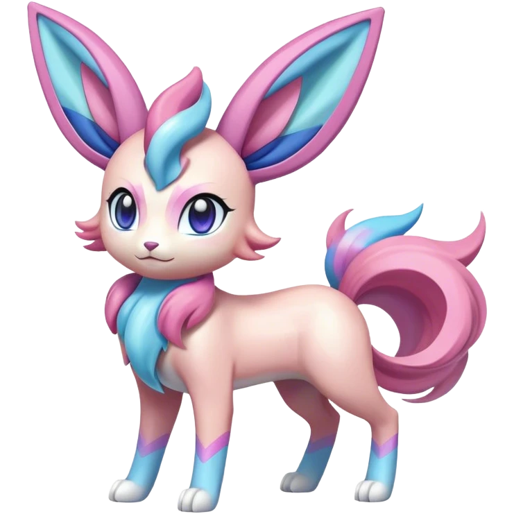 Colorful Sylveon-Suicune-hybrid emoji