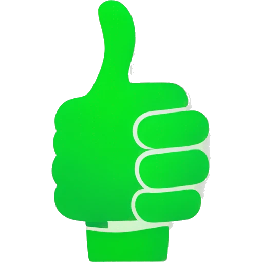 thumb up green hand emoji