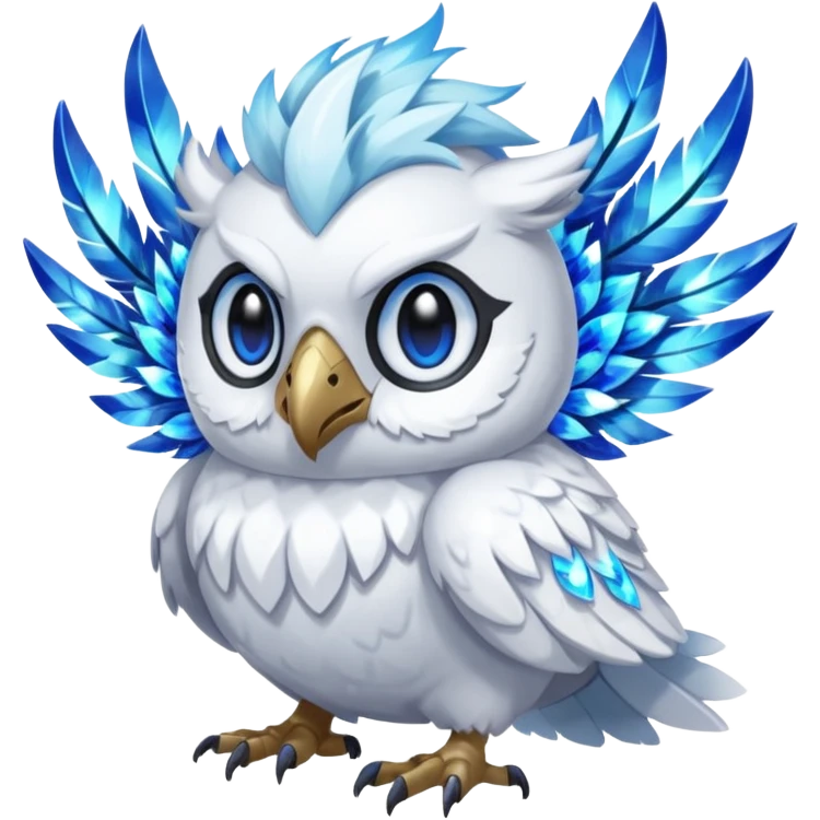 Cool Crystallic Feral Rowlet-Reshiram-fusion emoji