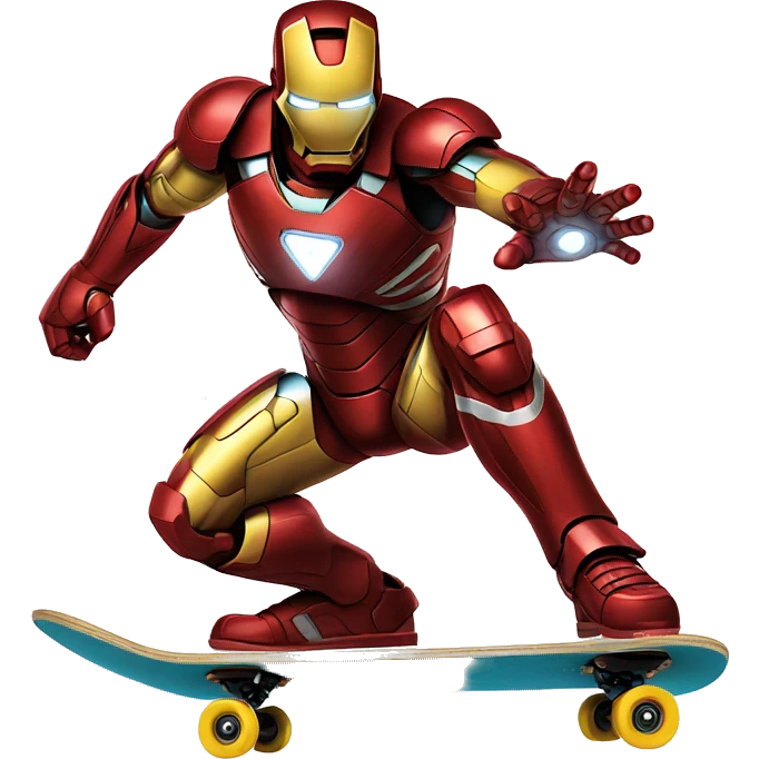 Iron man on a skateboard  emoji
