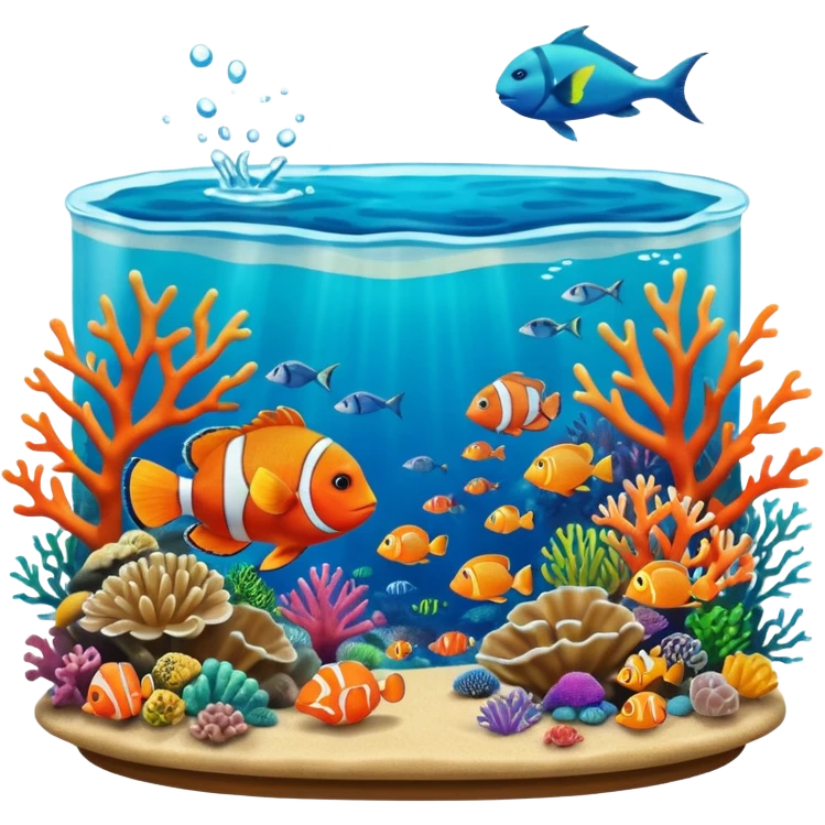 Still life, ultra realistic detailed vibrant Great Barrier Reef emoji