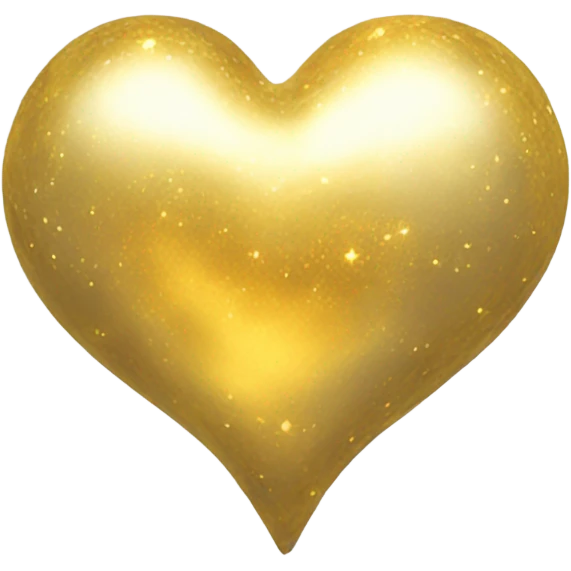 Gold cosmic heart emoji